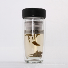 High-quality Glass Infusion Tea Infuser Water Bottle tumbler glass water bottle